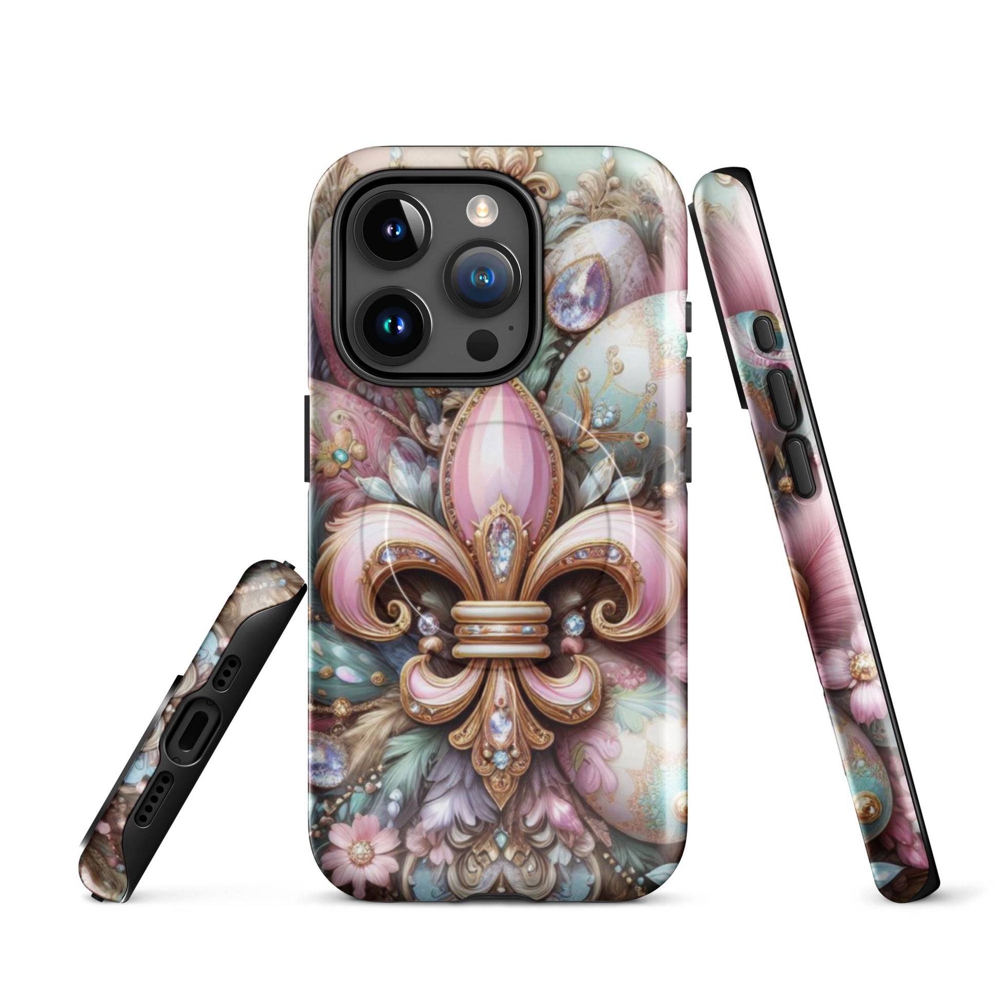 NEW! Easter Theme Fleur de lis Iphone Case, MagSafe® tough case for iPhone®, Easter Iphone case. anutcase , New Orleans phone Case, Samsung