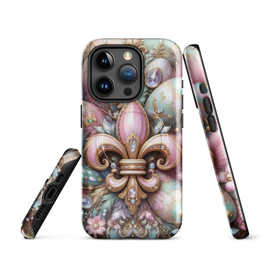 NEW! Easter Theme Fleur de lis Iphone Case, MagSafe® tough case for iPhone®, Easter Iphone case. anutcase , New Orleans phone Case, Samsung