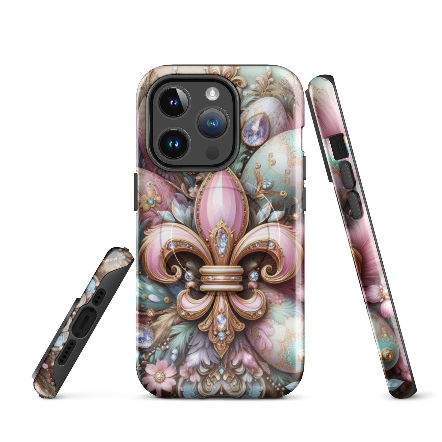 NEW! Easter Theme Fleur de lis Iphone Case, MagSafe® tough case for iPhone®, Easter Iphone case. anutcase , New Orleans phone Case, Samsung