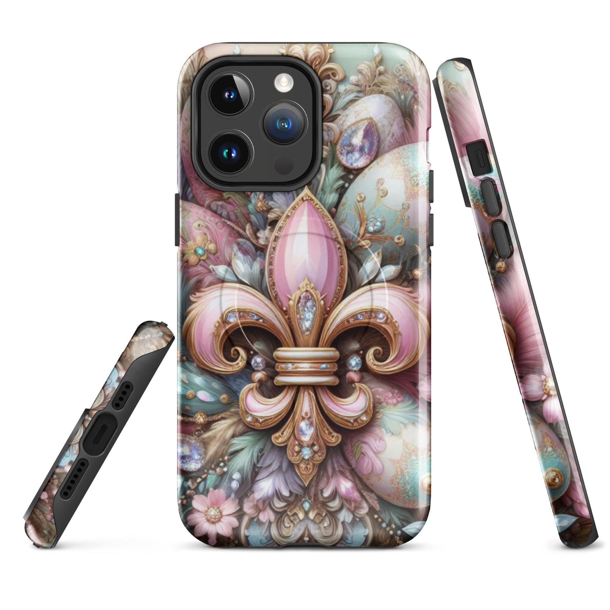 NEW! Easter Theme Fleur de lis Iphone Case, MagSafe® tough case for iPhone®, Easter Iphone case. anutcase , New Orleans phone Case, Samsung